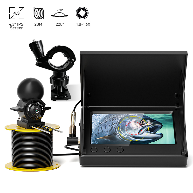 Underwater Fishing Camera - 4.3'' LCD Portable Fish Finder, 20m