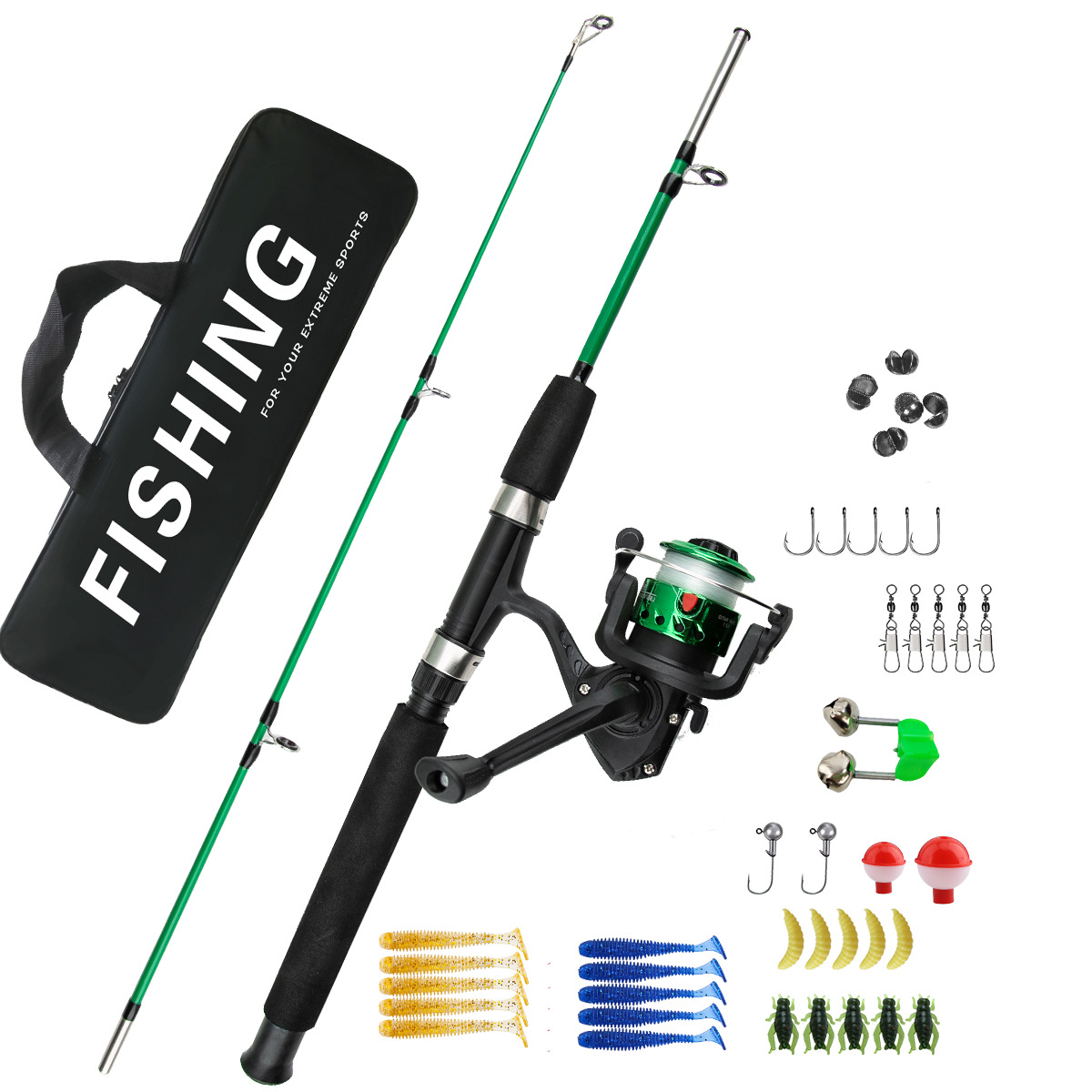 2 Sections Ice Fishing Rod Com - Fishing Equipment For Kids 评论和价格