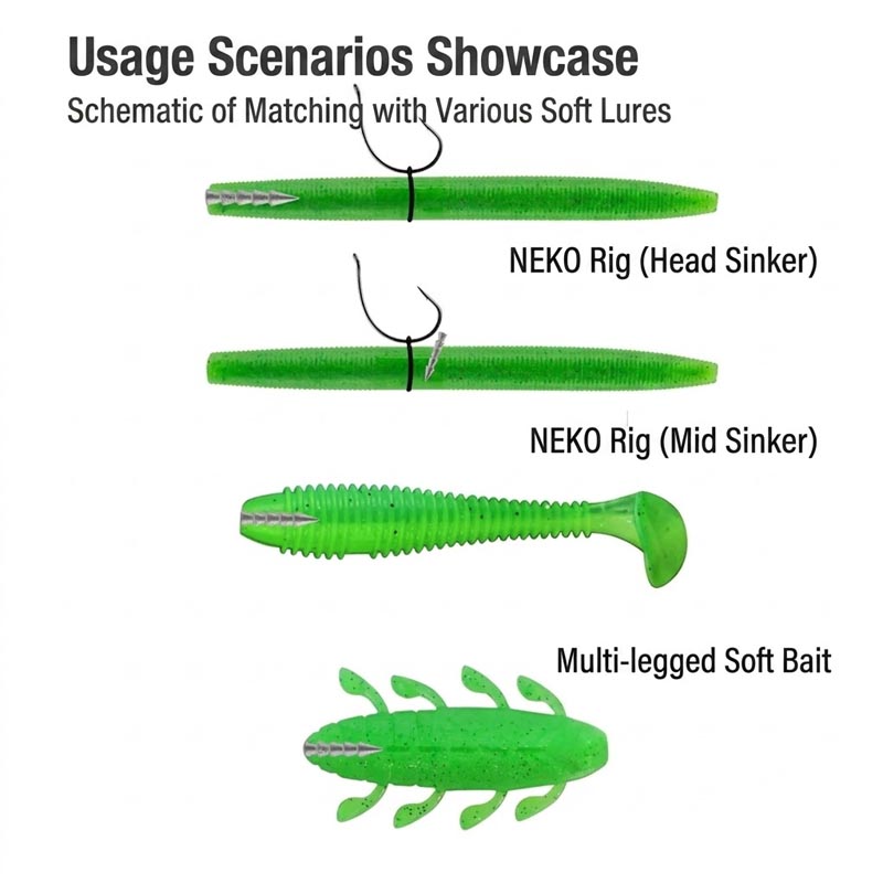 Lead-Free Alloy Nail Sinkers f - Bass Fishing Lure 评论和价格