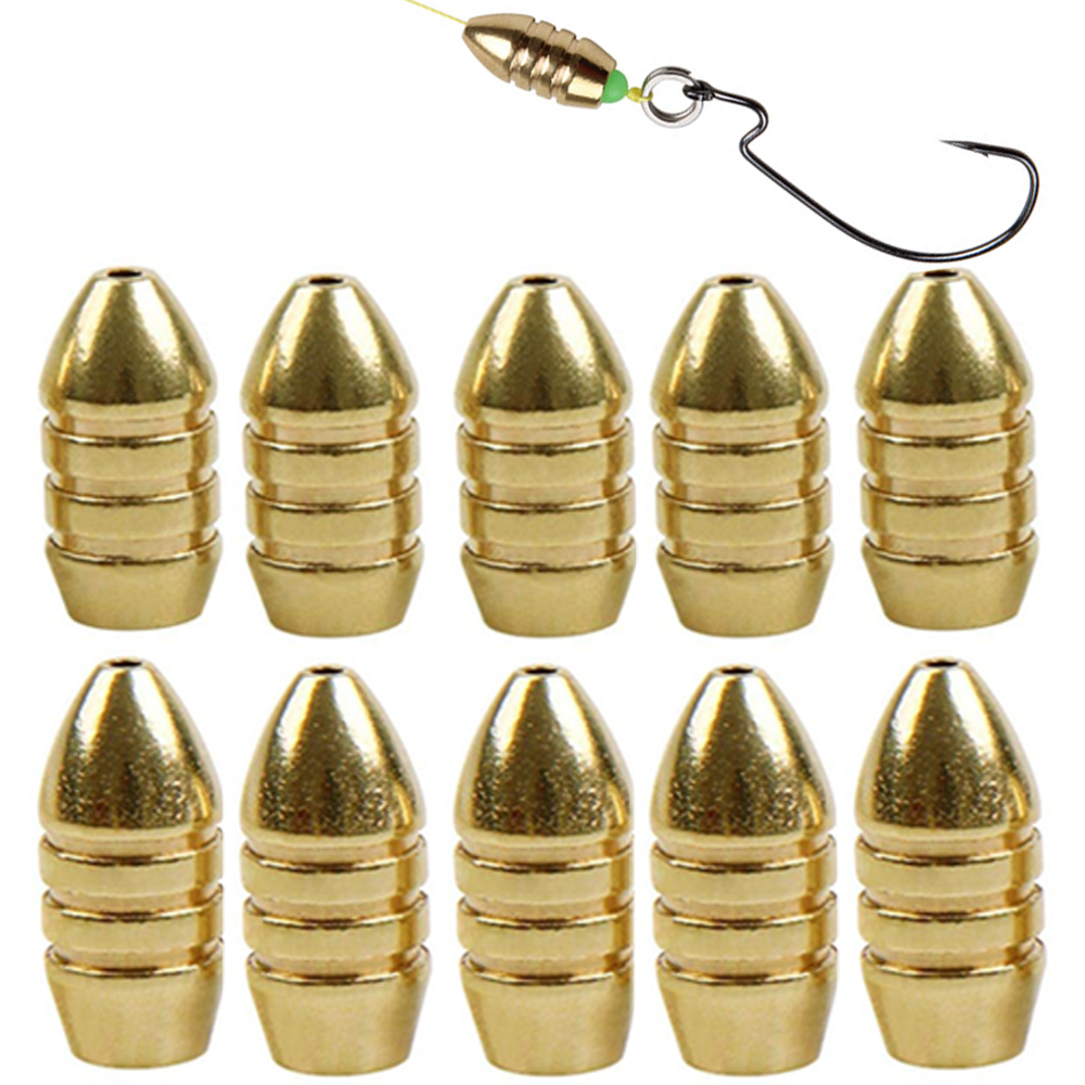 10Pcs Brass Fishing Weight Cop - Bass Fishing Lure 评论和价格