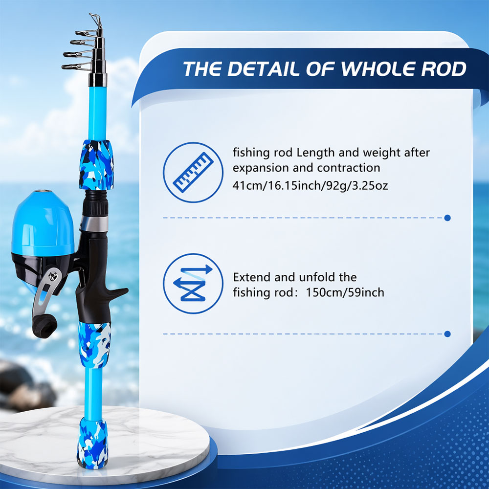 youth Fishing Pole Set with Fu - Fishing Equipment For Kids 评论和价格