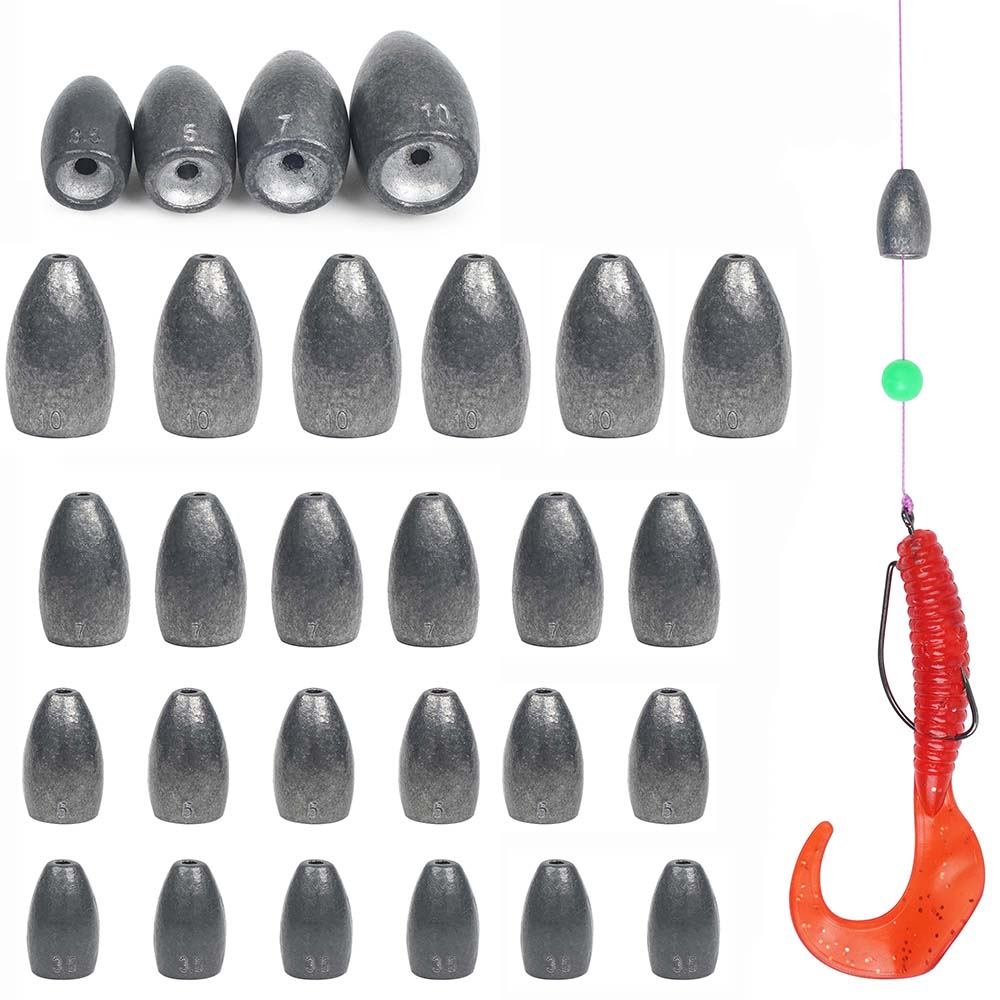 Bullet Fishing Sinkers Weights - Bass Fishing Lure 评论和价格