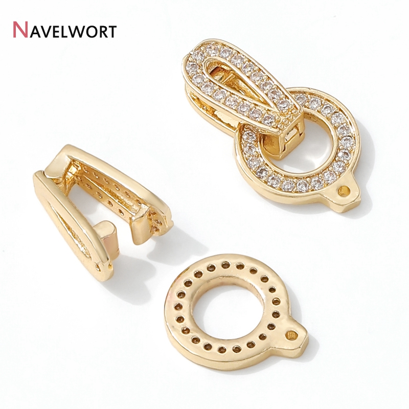 1/2/3Pcs 14K Gold Plated Round - Circle Hook Set 评论和价格