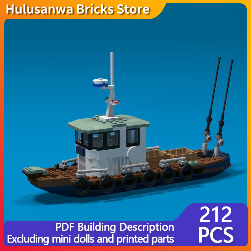 Classic Fishing Boat Model MOC - Fishing Equipment For 6 Year Old 评论和价格