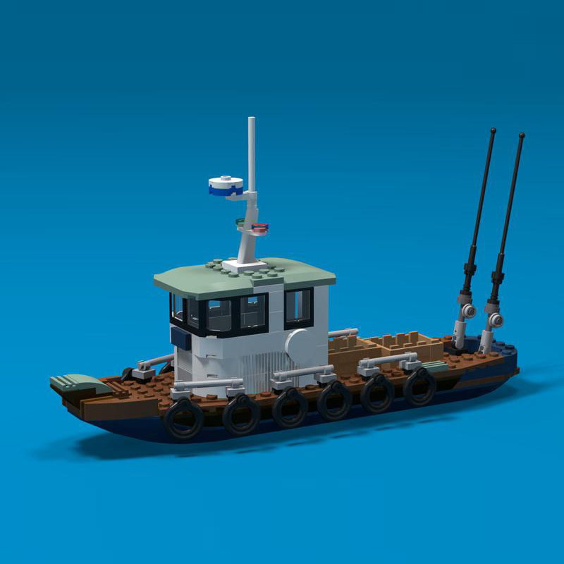 Classic Fishing Boat Model MOC - Fishing Equipment For 6 Year Old 评论和价格