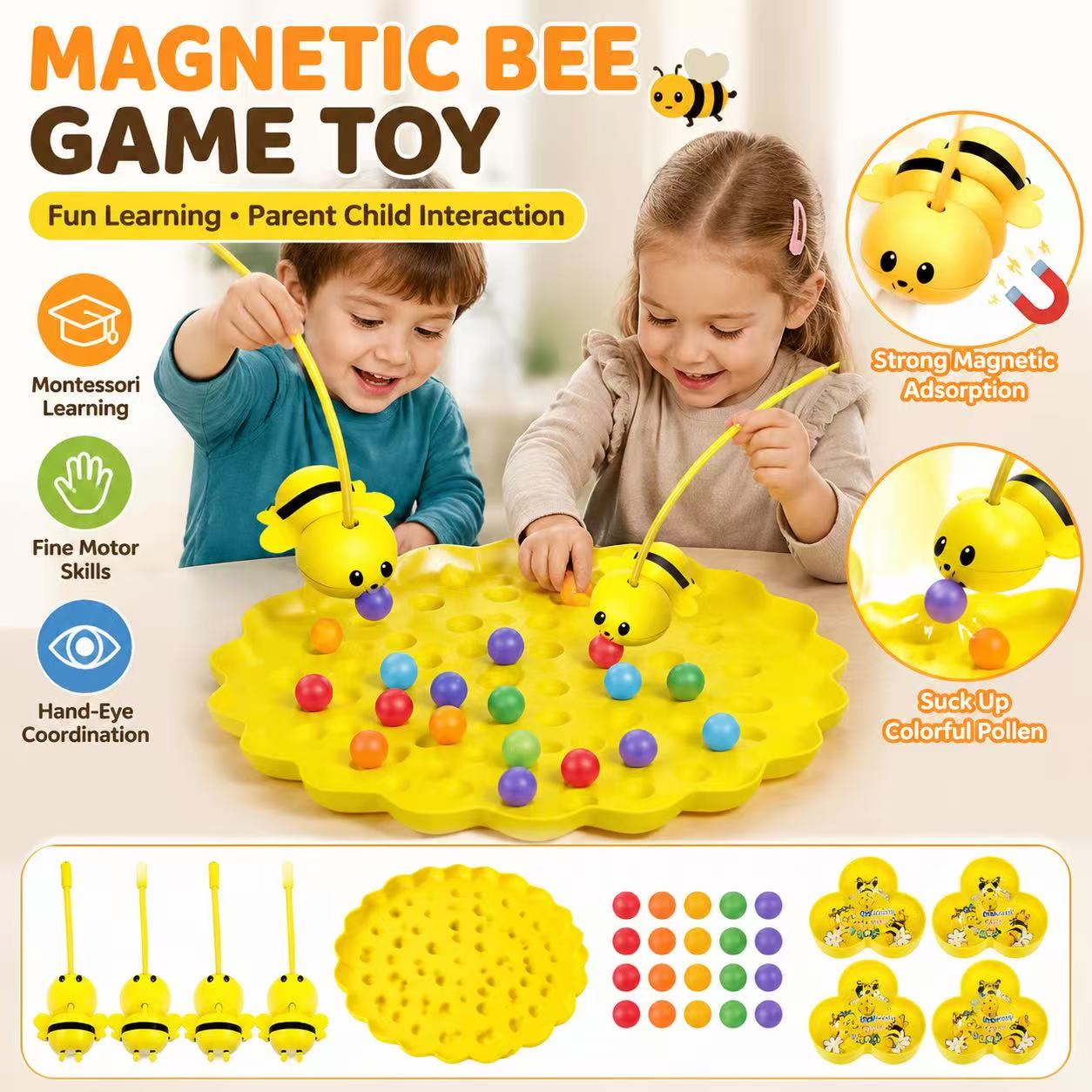 Cute Bee Honey Collecting Magn - Fishing Equipment For Kids 评论和价格