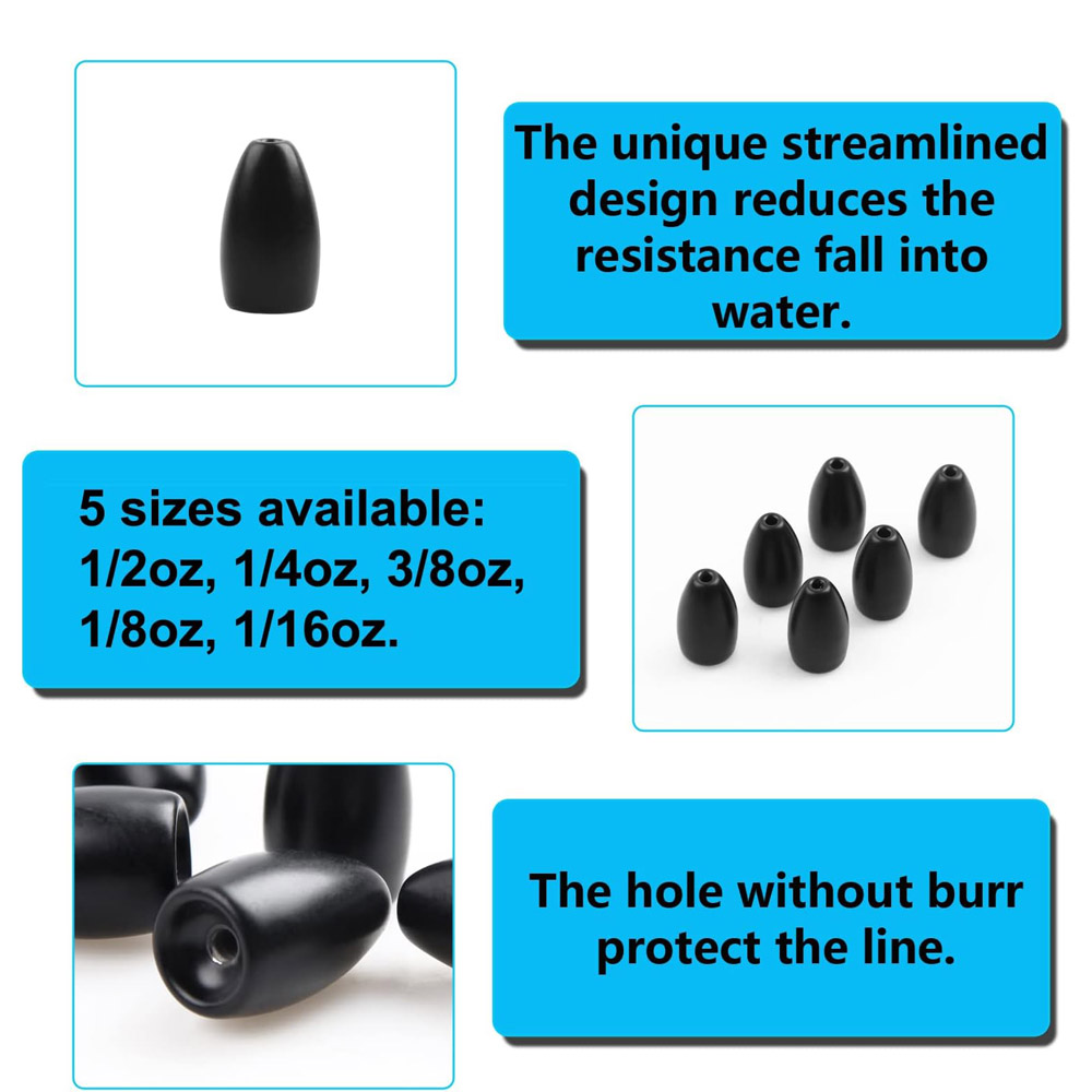 Tungsten Steel Fishing Weights - Bass Fishing Lure 评论和价格